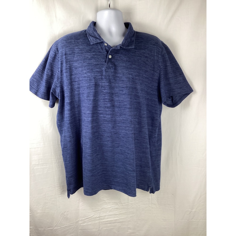 Jos A Bank Polo Shirt Mens 2XLT Blue 1905 Slim Fit Comfort Stretch Space Dye